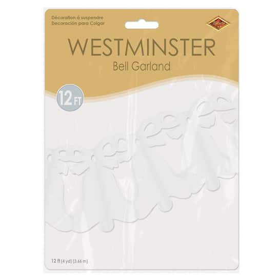 Beistle 12ft. White Westminster Bell Garlands, 2ct.